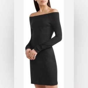 The Row fitted black off the shoulder